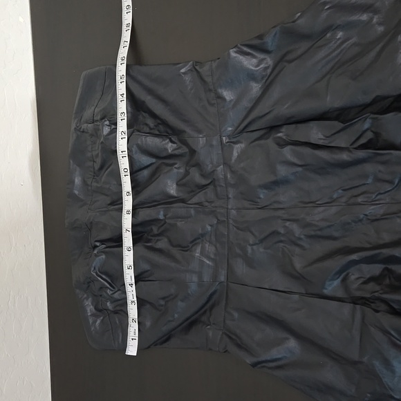 Leith Strapless Faux Leather Tulle Side Pockets Invisible Back Zipper Size 10 - Picture 11 of 14